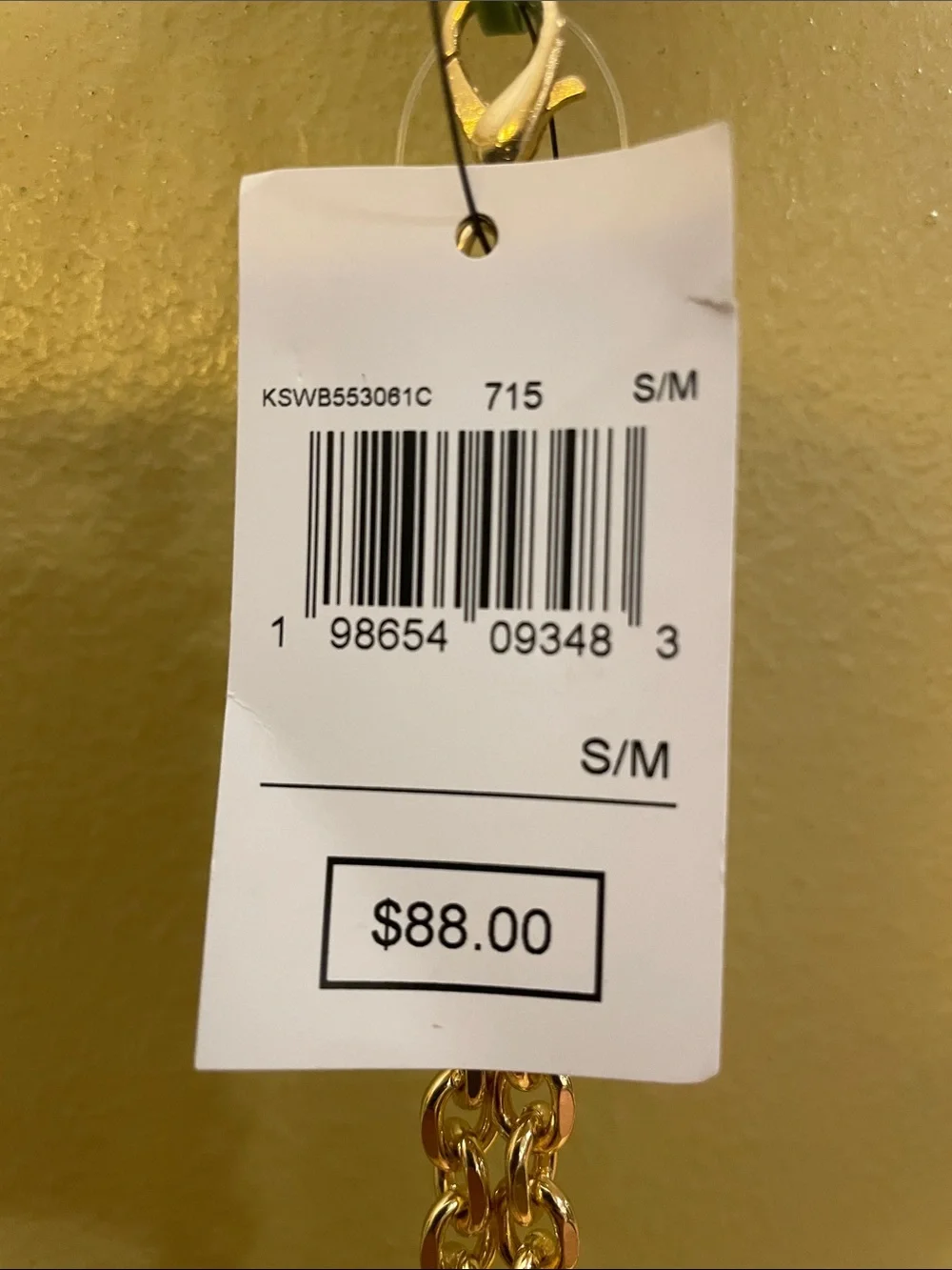 NWT kate spade gold chain belt